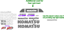 Komatsu WA250-3L Decal Set