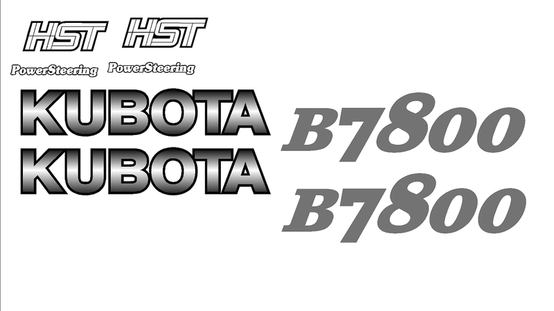Kubota B7800 Decal Set
