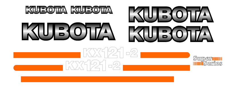 Kubota KX121 2 Decal Set