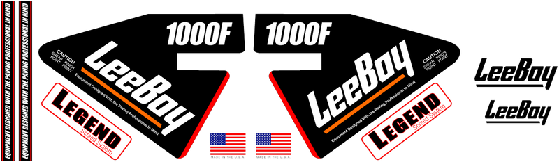 Leeboy 1000F  Decal Set