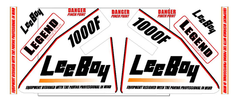Leeboy 1000F  Decal Set