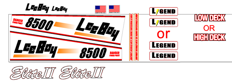 Leeboy 8500 ELITE II HD  Decal Set