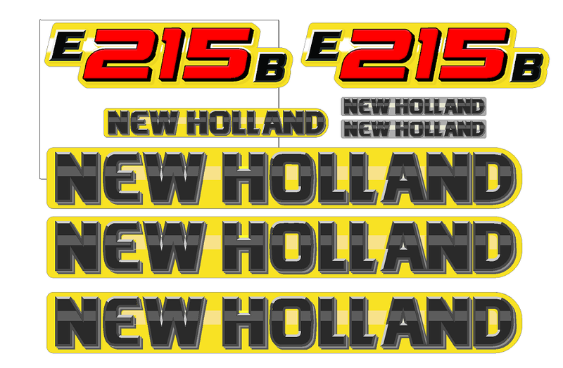 New Holland E215B Decal Set