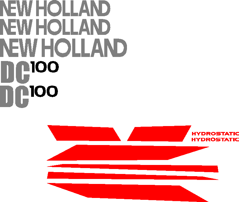 New Holland DC100 Decal Set
