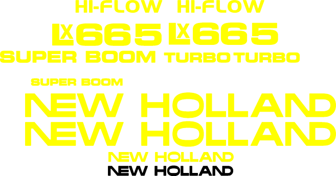 New Holland LX665 TURBO Decal Set