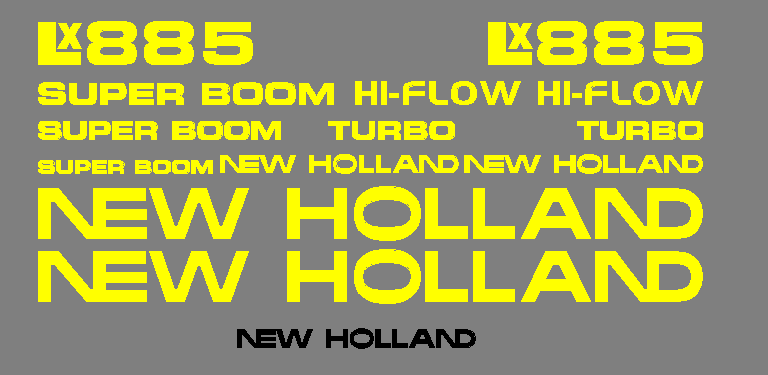 New Holland LX885 TURBO Decal Set