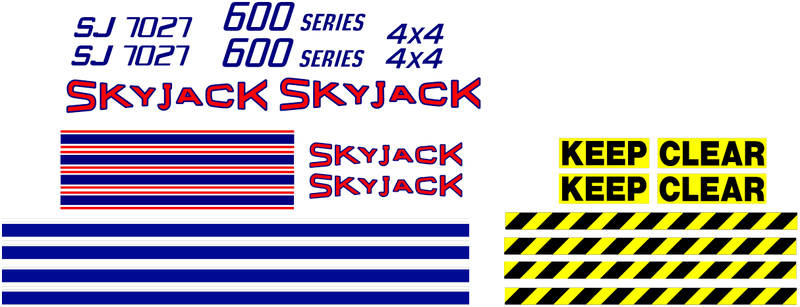 SkyJack SJ7027RT Decal Set