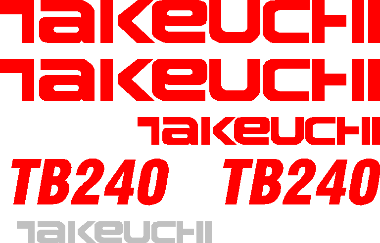 Takeuchi TB240  Decal Set