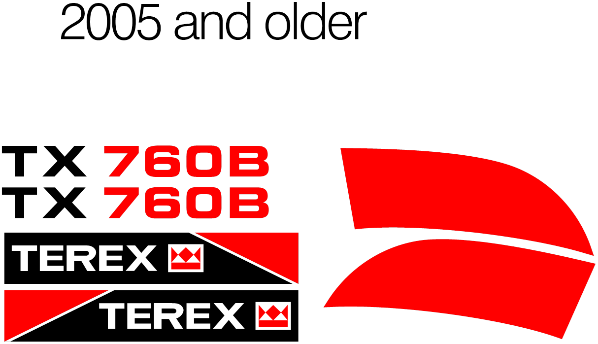 Terex TX760B Decal Set