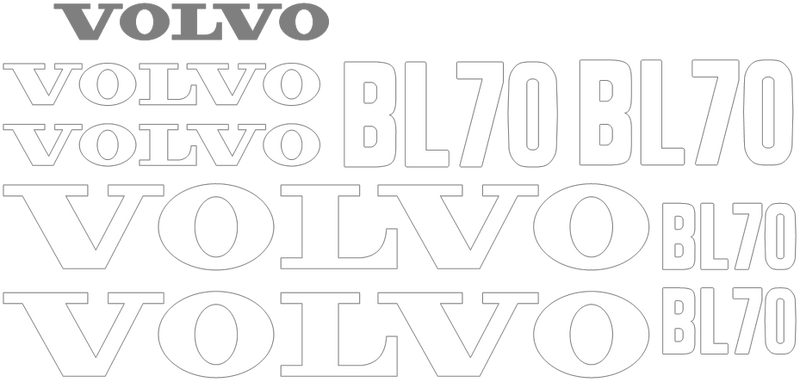 Volvo BL70 Decal Set