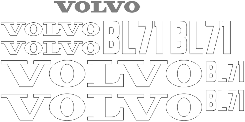 Volvo BL71 Decal Set