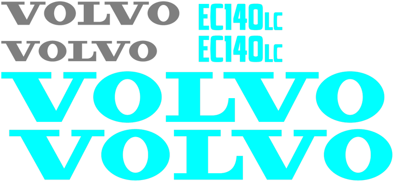 Volvo EC140 LC Decal Set