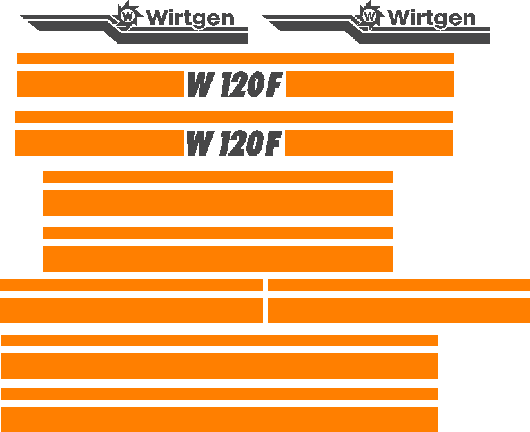 Wirtgen W120F  Decal Set