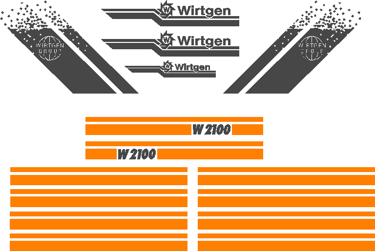 Wirtgen W2100  Decal Set
