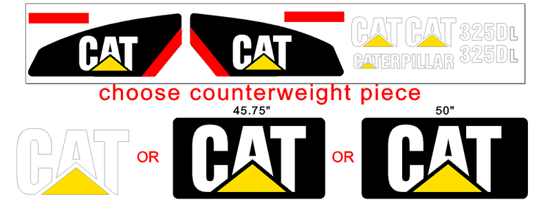 Caterpillar 325DL Decal Set