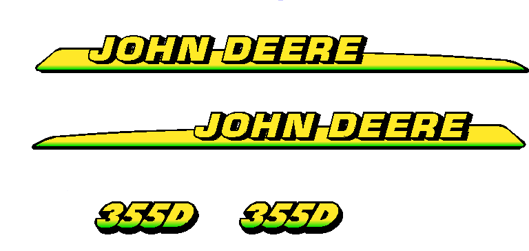 Deere 355D  Decal Set