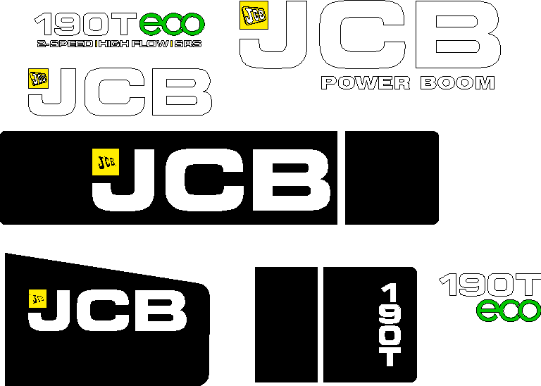 JCB 190T Decal Set