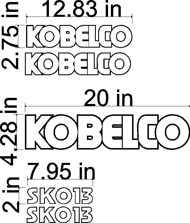 Kobelco SK013 Decal Set