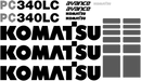 Komatsu PC340 LC-6 Decal Set