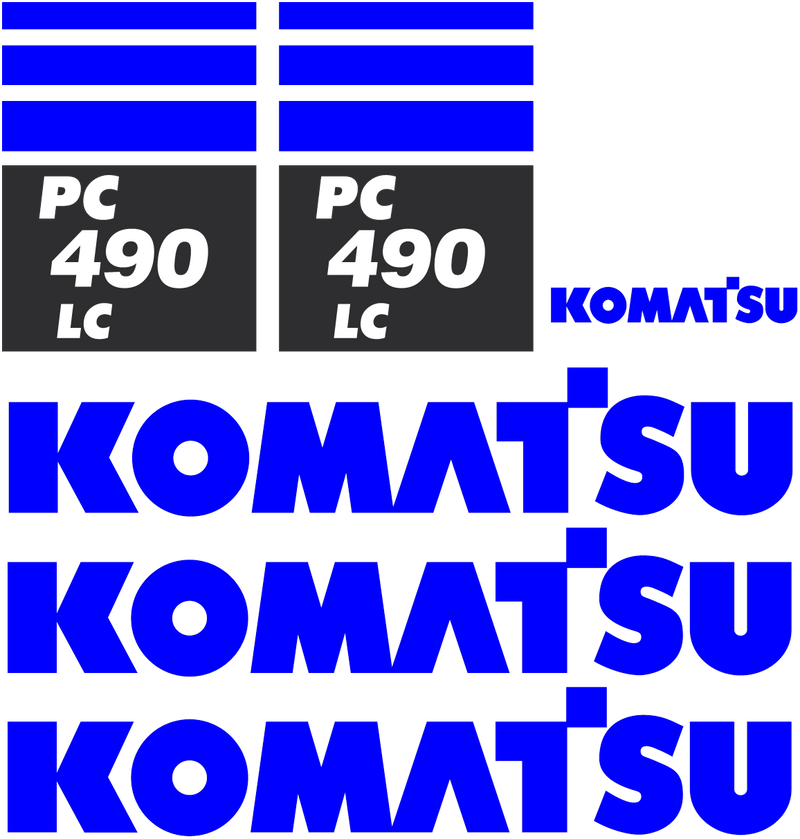 Komatsu PC490 LC-11 Decal Set