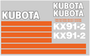 Kubota KX91 2 Decal Set