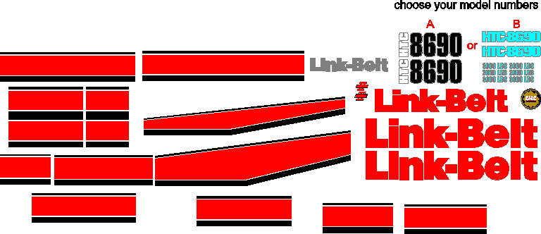 Linkbelt HTT8690 Decal Set