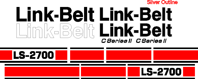Linkbelt LS2700C II Decal Set