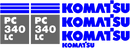 Komatsu PC340 LC-7 Decal Set