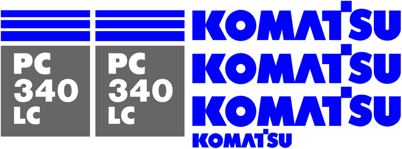 Komatsu PC340 LC-7 Decal Set