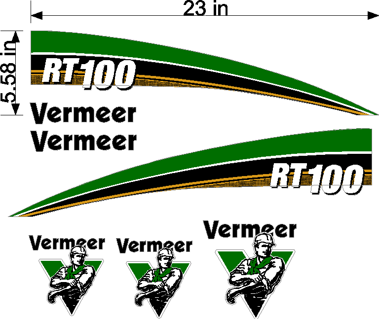 Vermeer RT100  Decal Set