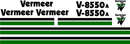 Vermeer V8550A  Decal Set