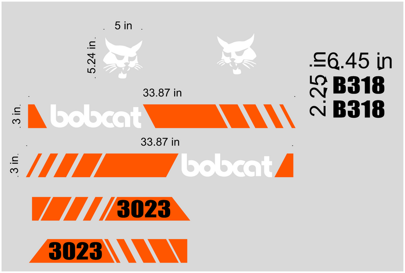 Bobcat 3023 Decal Set