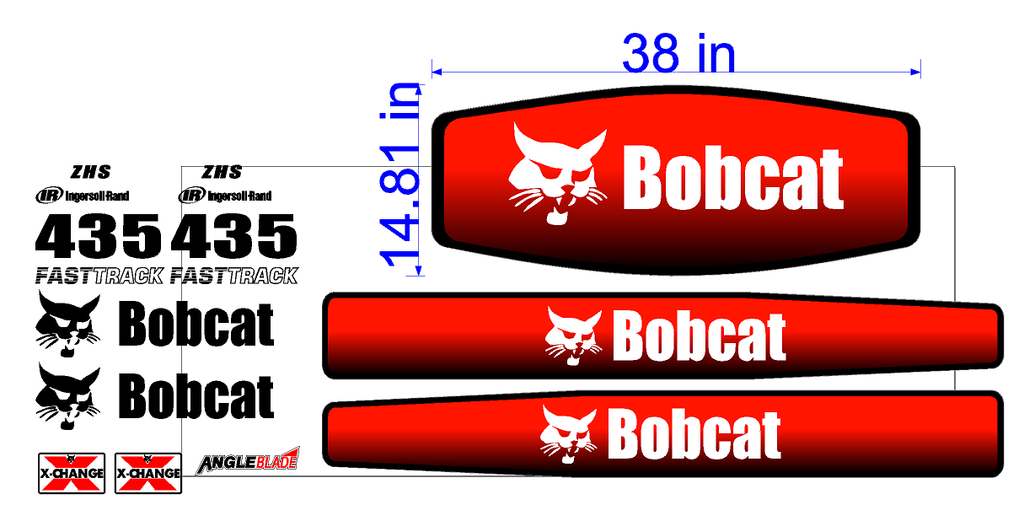 440B Style C Decal Sticker kit fits Bobcat 440B Style C Decal Sticker kit fits Bobcat