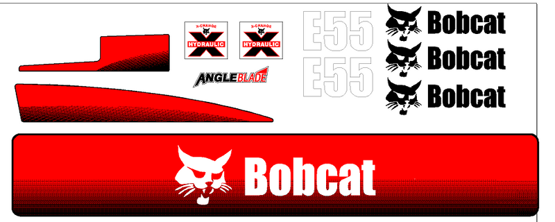 Bobcat E55 Decal Set
