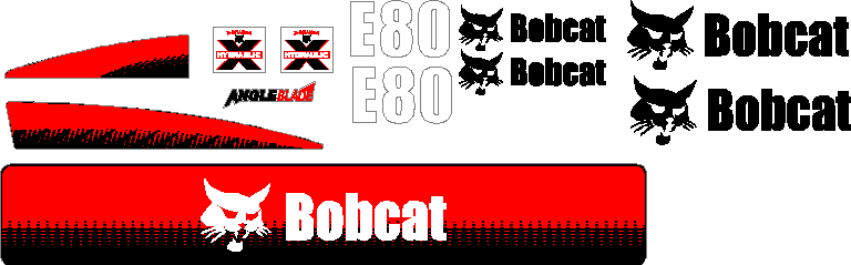 Bobcat E80  Decal Set
