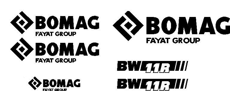 Bomag BW11R Decal Set