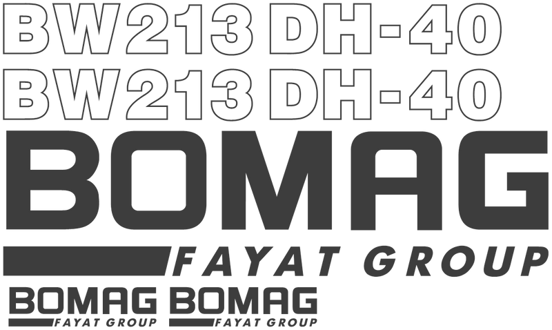 Bomag BW213DH 40 Decal Set