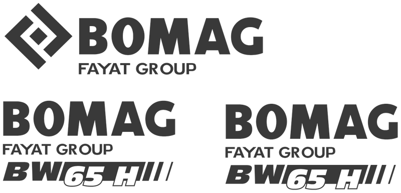 Bomag BW65H Decal Set