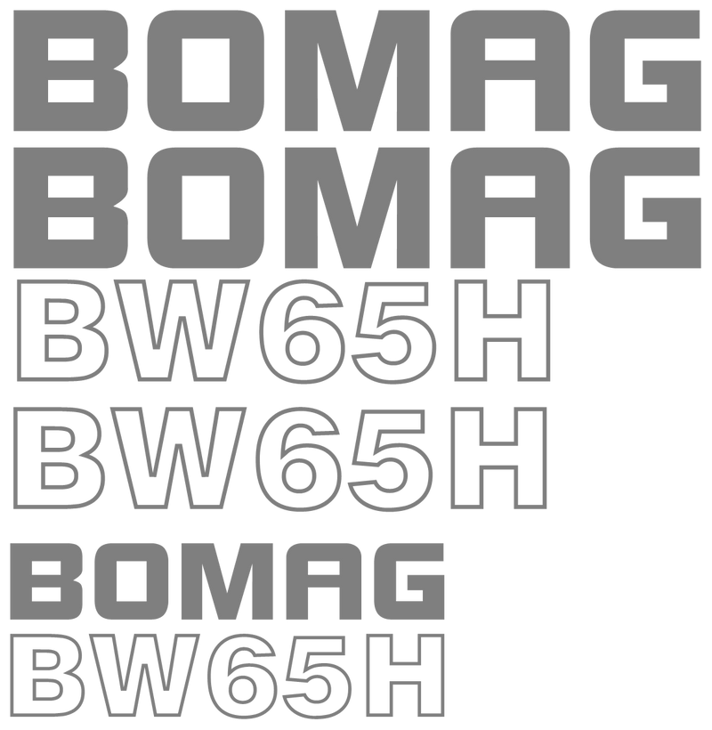 Bomag BW65H Decal Set