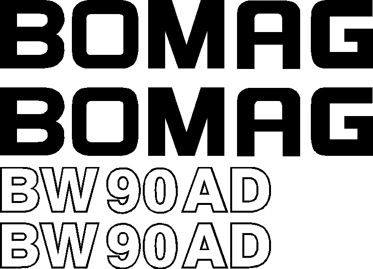 Bomag BW90AD Decal Set
