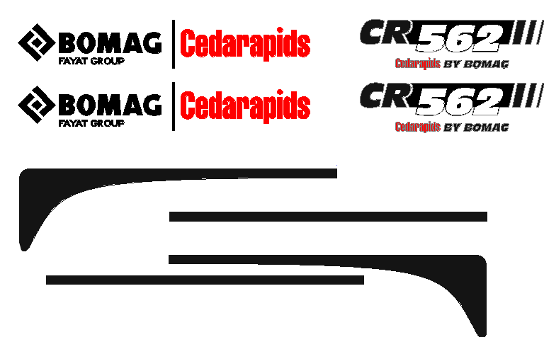 Bomag CR562 Decal Set