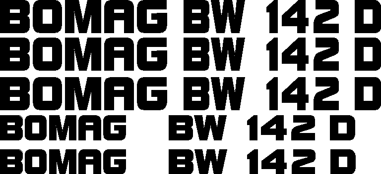 Bomag BW142D Decal Set