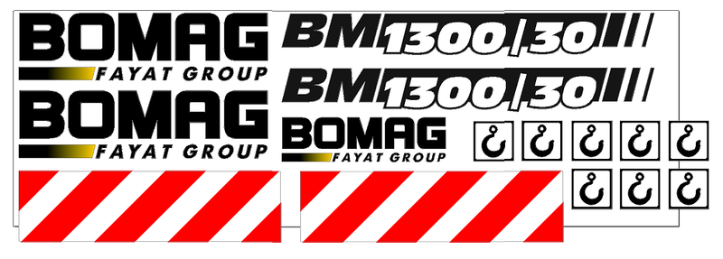 Bomag BM1300/30 2 Decal Set