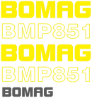 Bomag BMP851 Decal Set