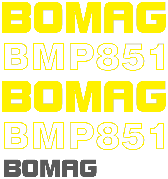Bomag BMP851 Decal Set