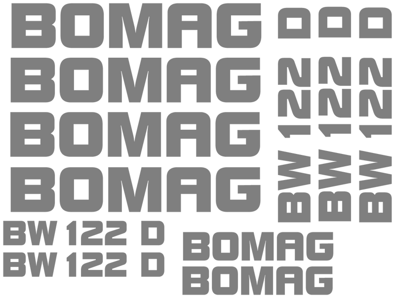Bomag BW122D Decal Set