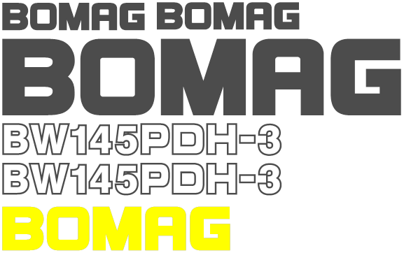 Bomag BW145 PDH-3 Decal Set