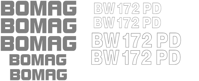 Bomag BW172PD Decal Set