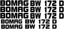 Bomag BW172PD Decal Set