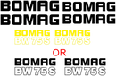 Bomag BW75S Decal Set